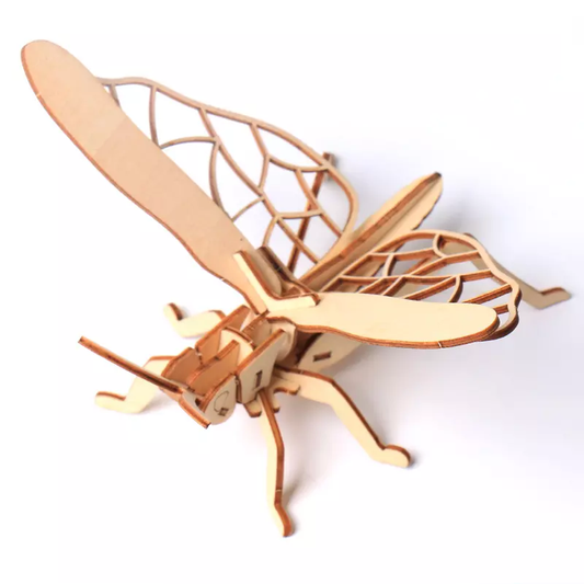 Wooden 3D Insect Puzzle - Grasshopper